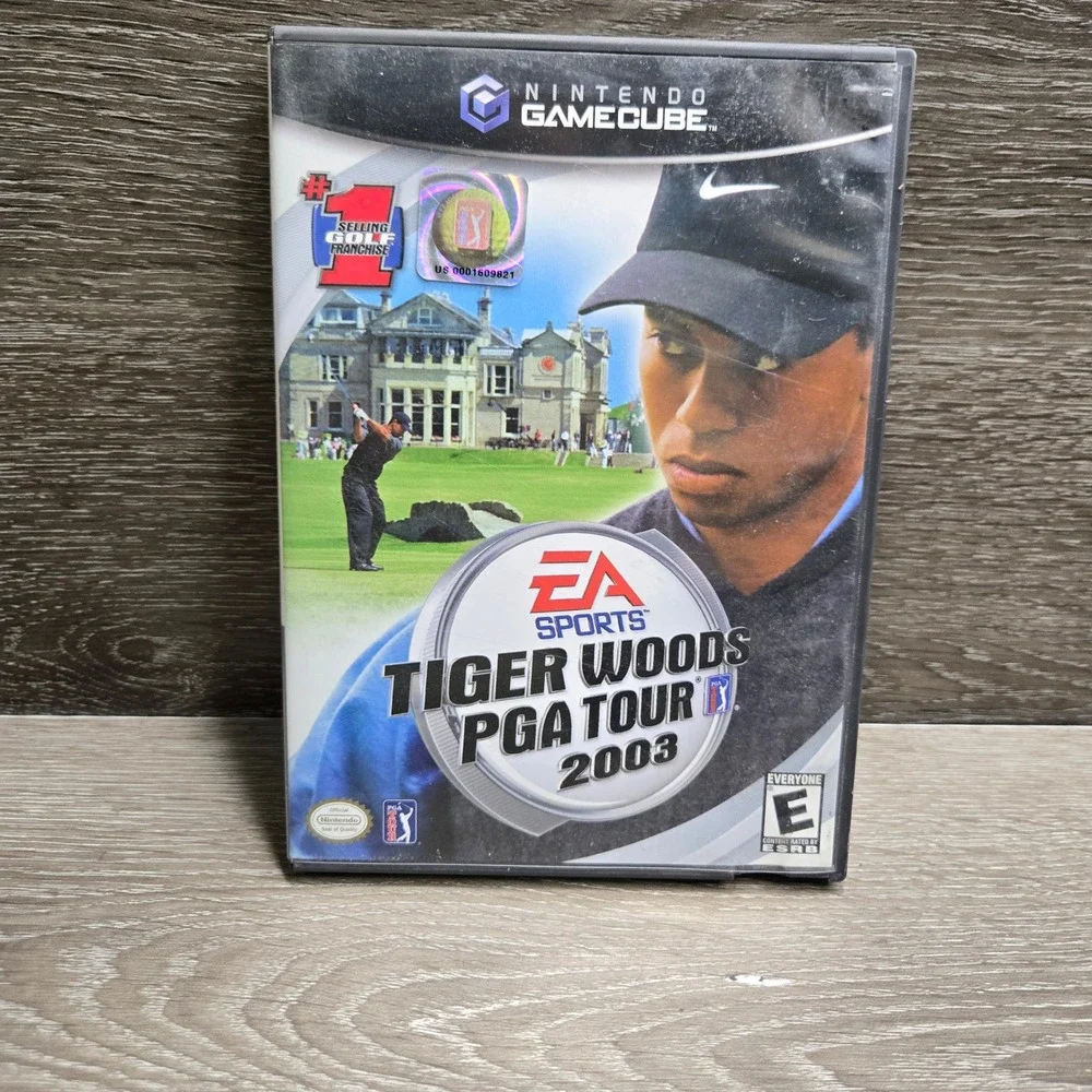 Tiger Woods PGA Tour 2003 Nintendo GameCube Black Label CIB Complete Tested